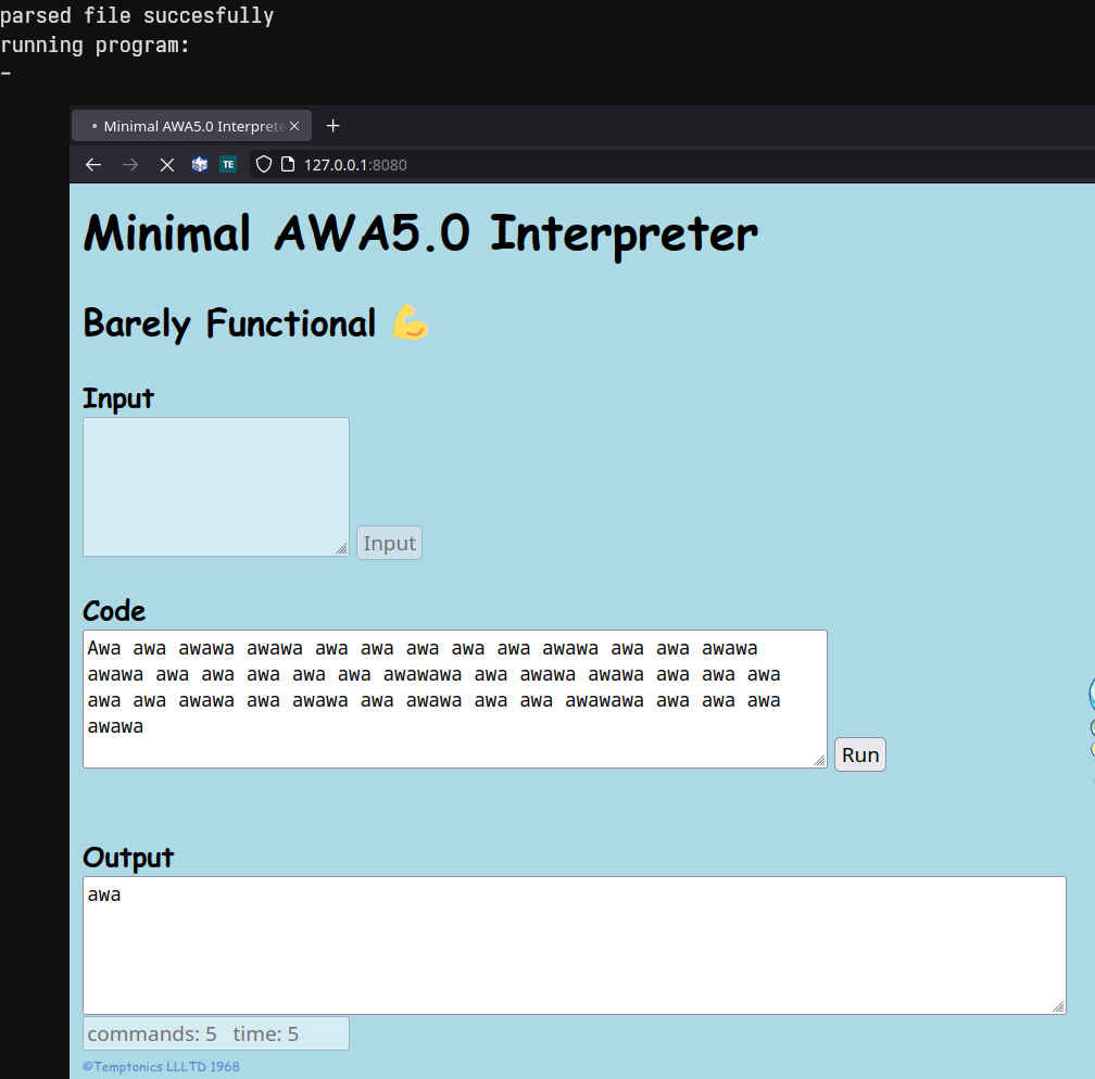 awa web server screenshot